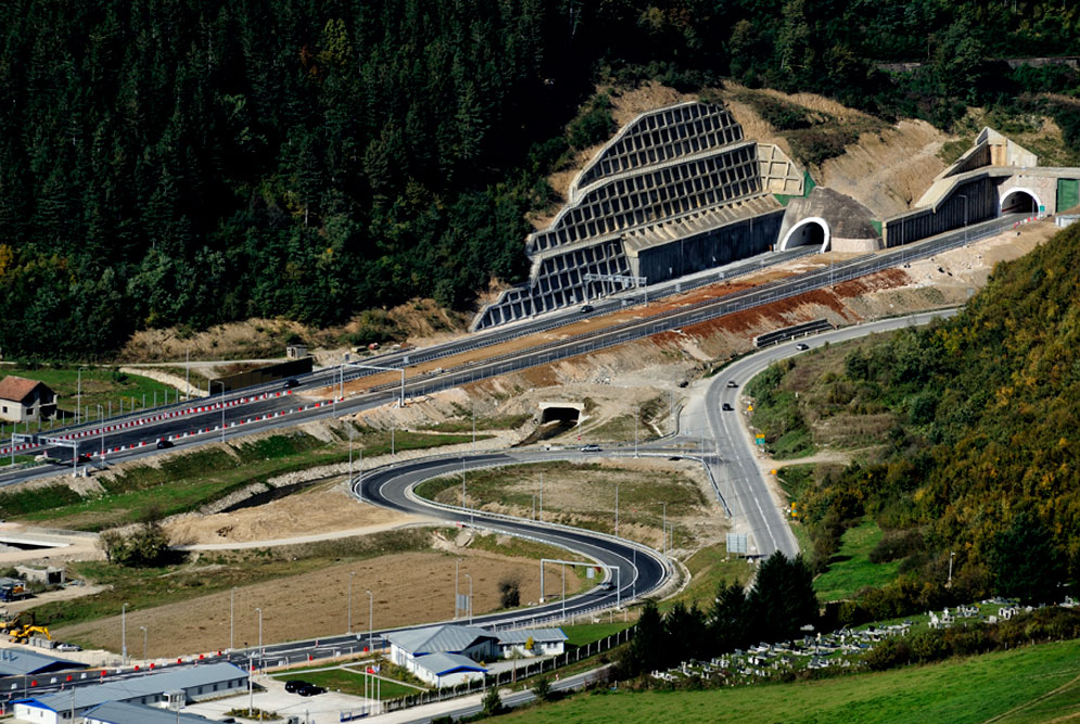 Tunnel exit portals in Tarčin